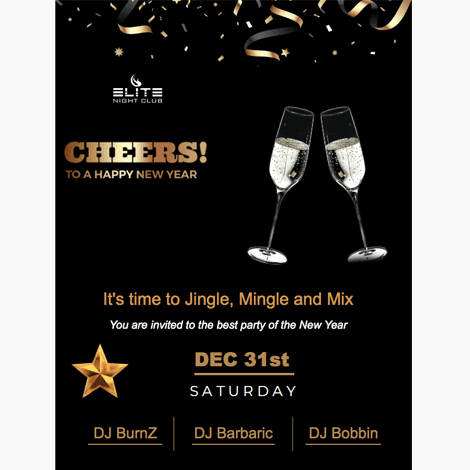 Christmas NewYear Black Gold Event Marketing